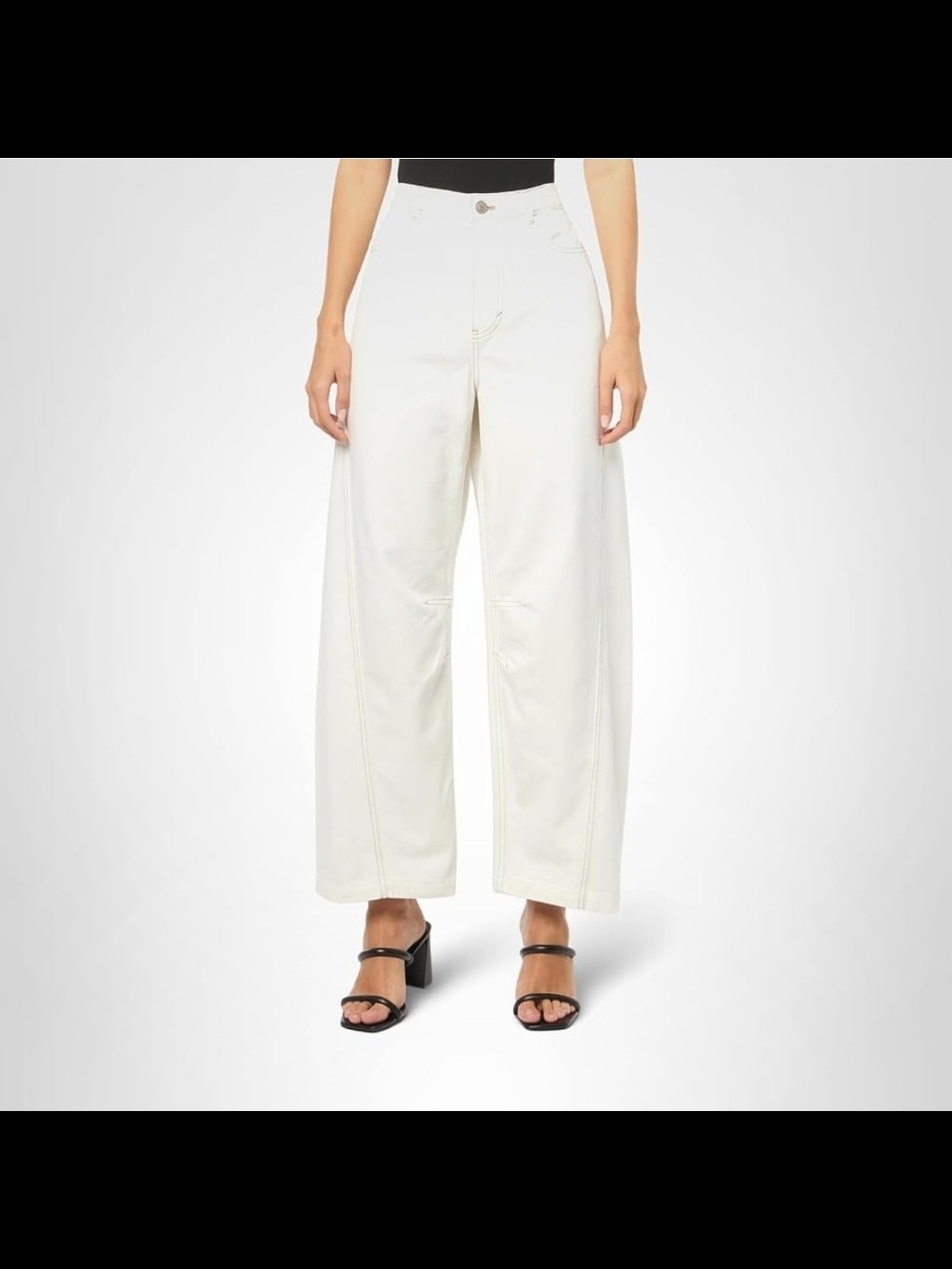 BOSS Women's Barrel Leg Denim Jeans